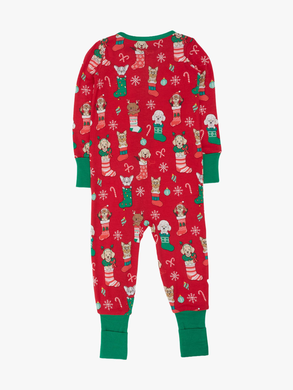 SoftSnooze™ Baby Bamboo Viscose Christmas Stocking Puppers Convertible One Piece Footie Pajama