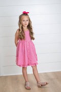 Kids Brooke Hot Pink Gingham Check Pocket Summer Dress