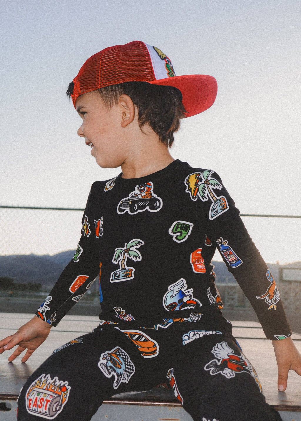 Sticker Slap Bamboo Jammies LITTLE TROUBLE