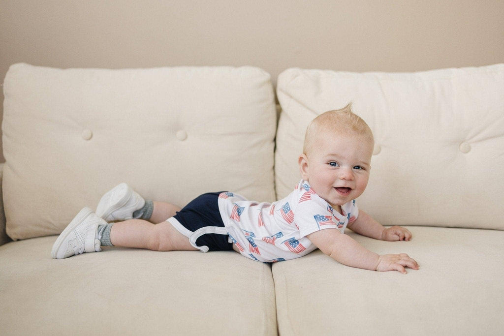 Flag Bamboo Pocket Tee & Shorts 4th of July Clothes Outfit
