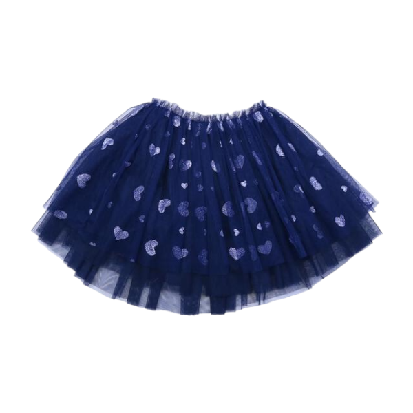 A85 12360 Glitter Heart Tutu Skirt (2 Colors)
