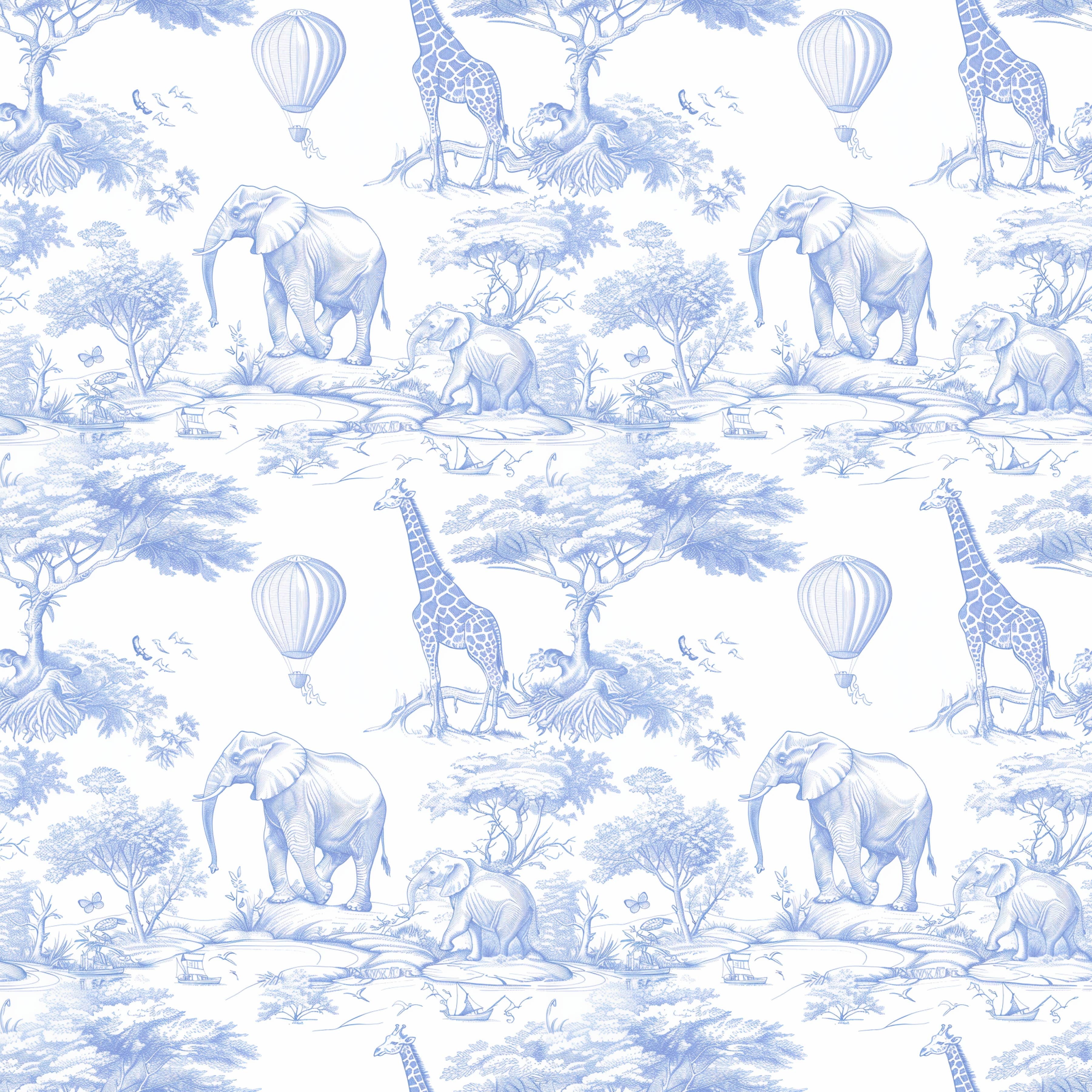 Newborn Swaddle Sash Maternity Sash Toile de Jouy Safari
