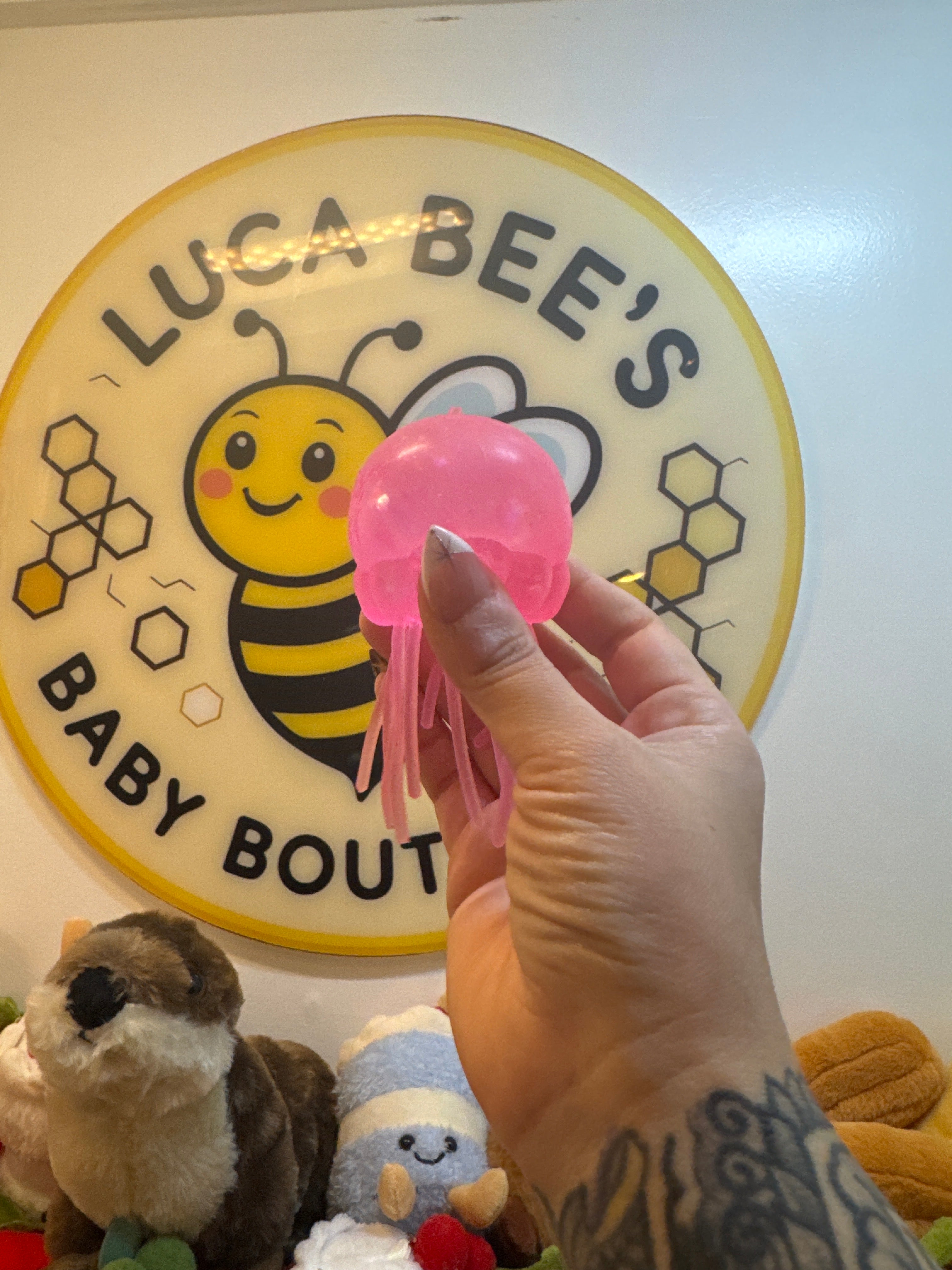 Pink jelly fish squishy