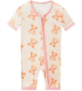 Posh TOT Teddy Bear Love Bamboo Shorty Romper