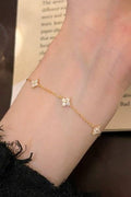 18K STAINLESS STEEL TARNISH FREE FLOWER  BRACELET | 40B5213