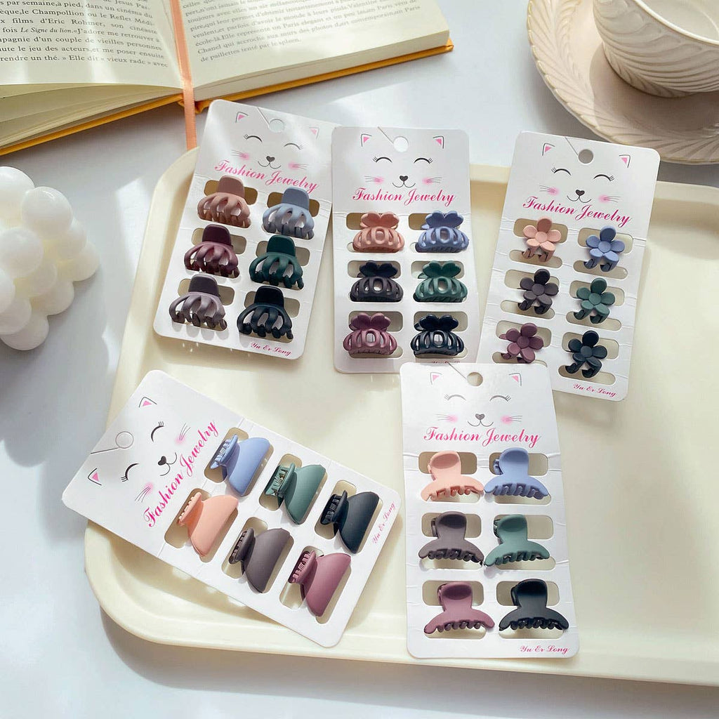 Set of 6 Small Claw Hair Clips, Simple & Chic_CWAHA0386