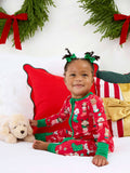 SoftSnooze™ Baby Bamboo Viscose Christmas Stocking Puppers Convertible One Piece Footie Pajama