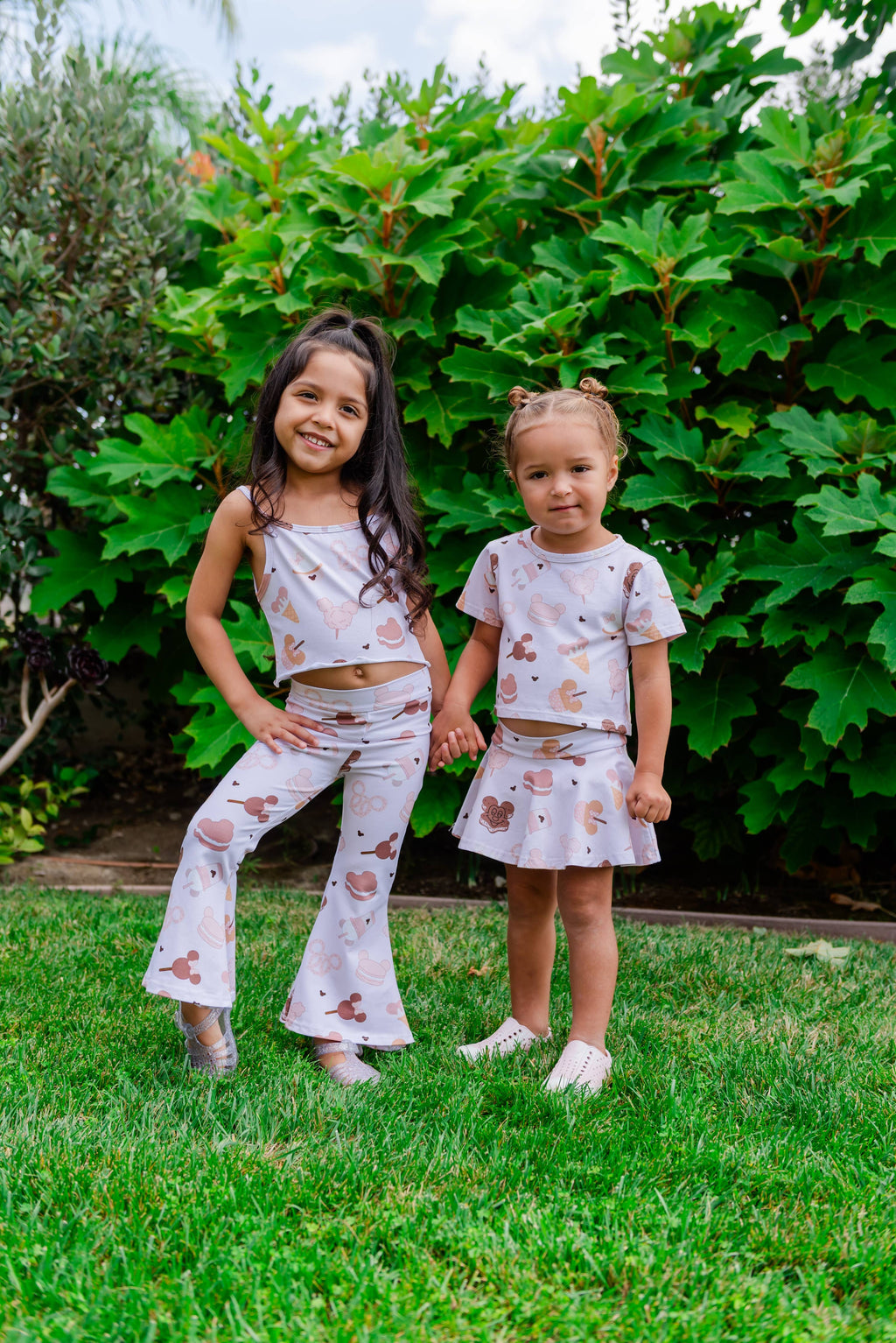 Parks Neutral Snacks Skirt Set - Soft Twirl Skirt & Top