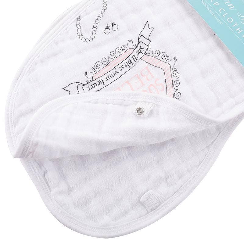 Southern Bell Baby Burp Cloth and Bib 2 in 1  Everyday Feeding Essential