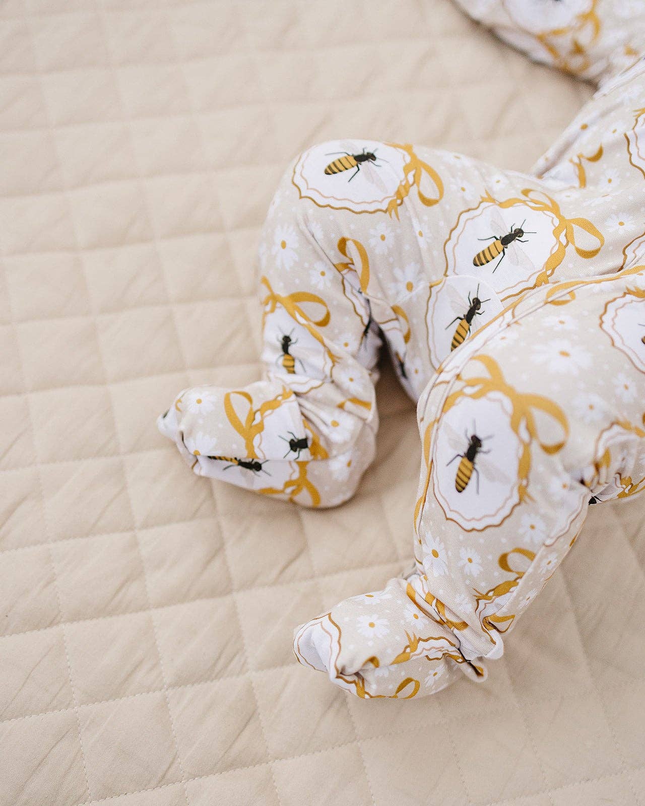 Bamboo Zip Romper | Honey Bee