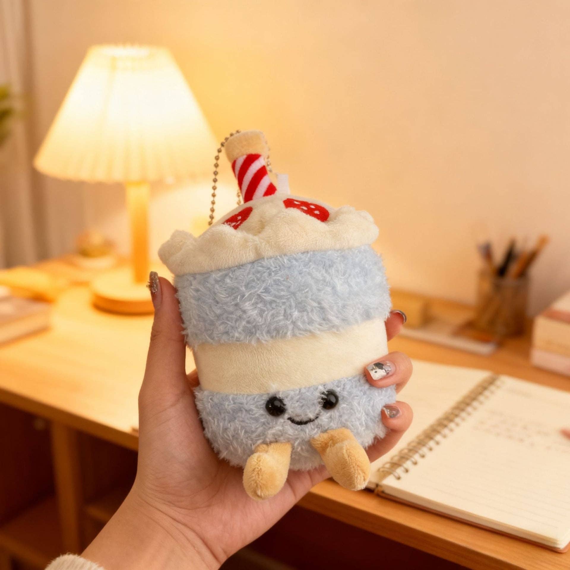 Jellycat Style Cute Food Plush Keychain Fruit Cake Charm