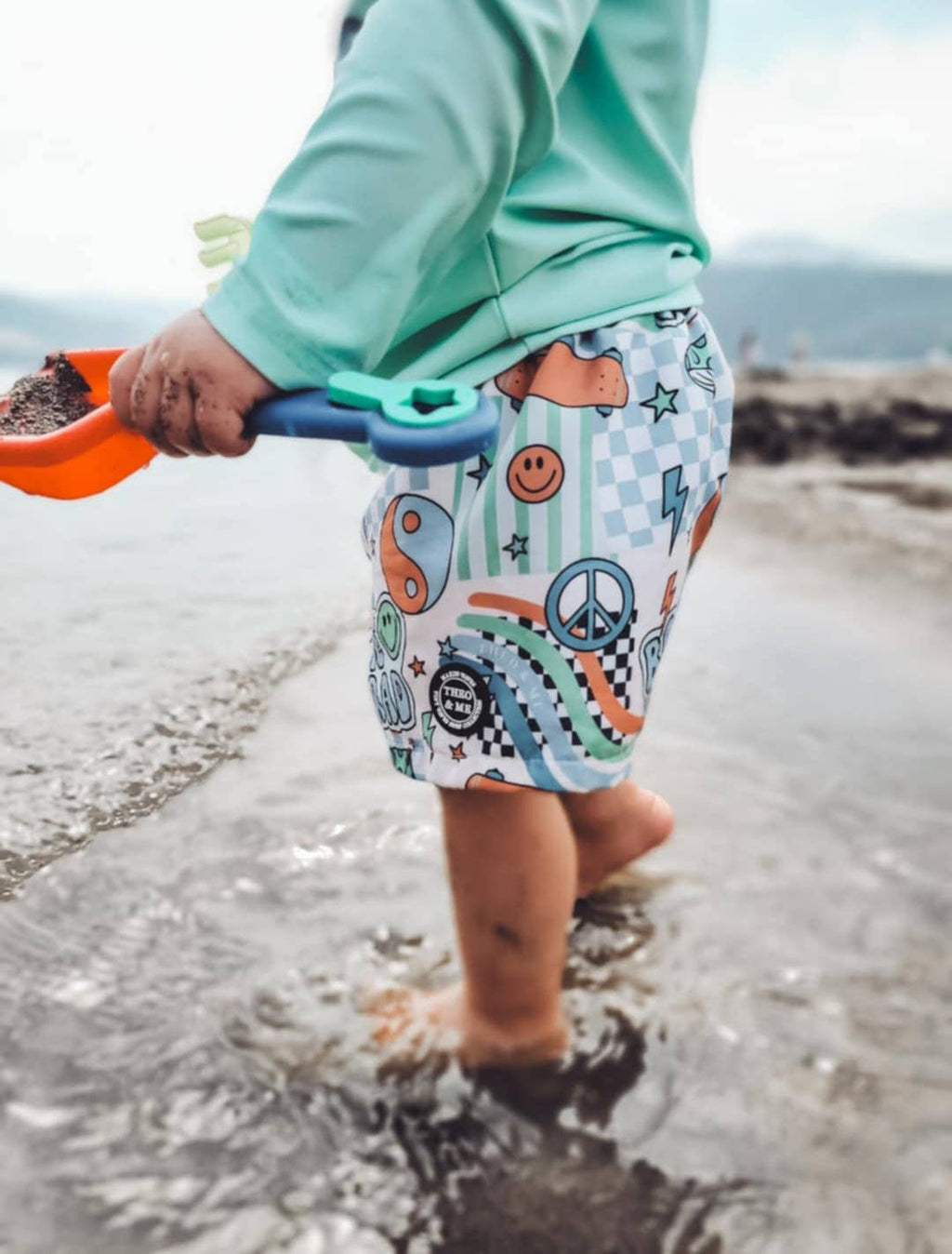 Boys Toddler Swim Trunks Swimsuit - Bright Colored Be Rad