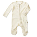 Baby Footie 2-Way Zipper – Organic Cotton Waffle Knit