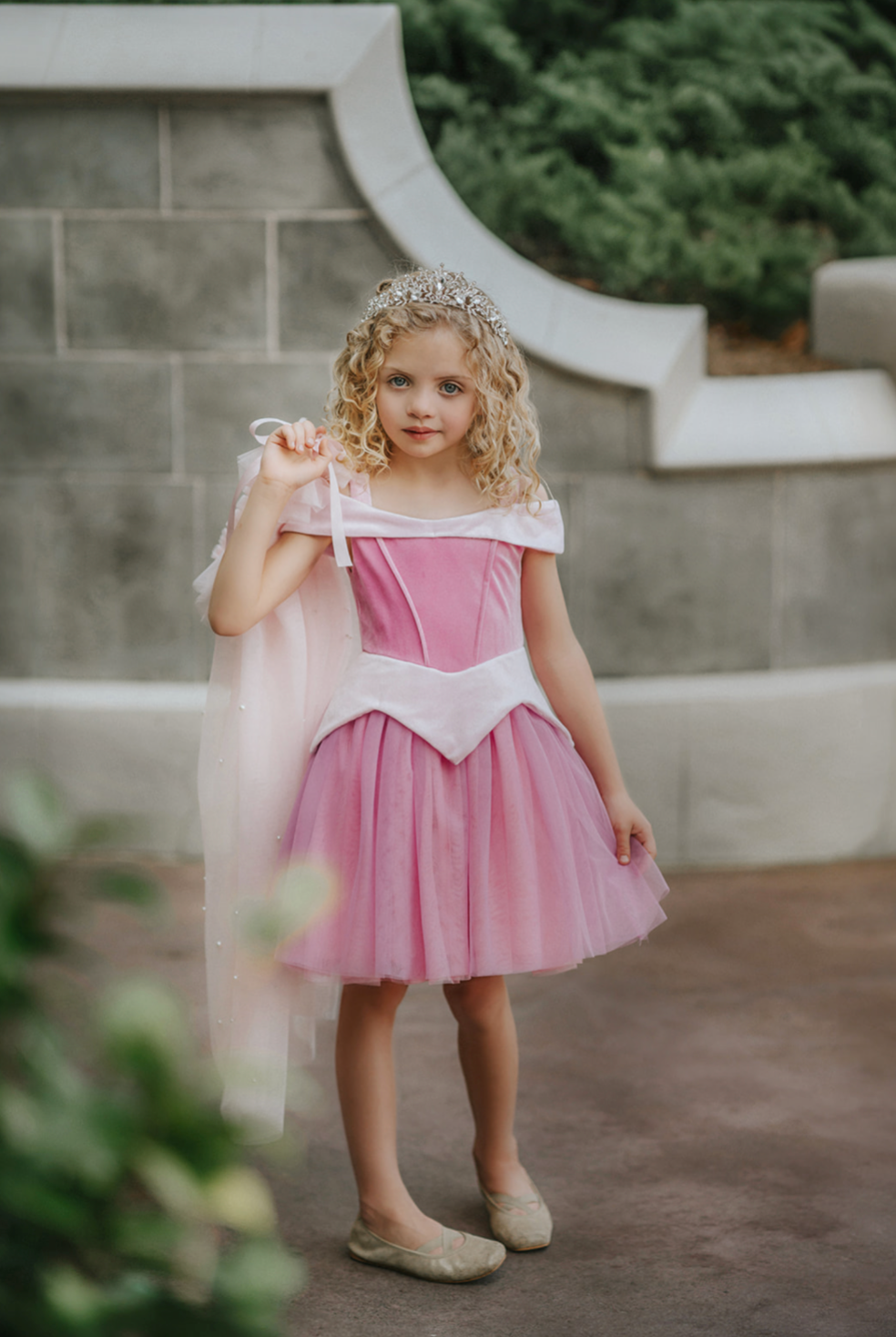 Fancy Princess tulle ballgown Dress Sleeping Beauty Pink