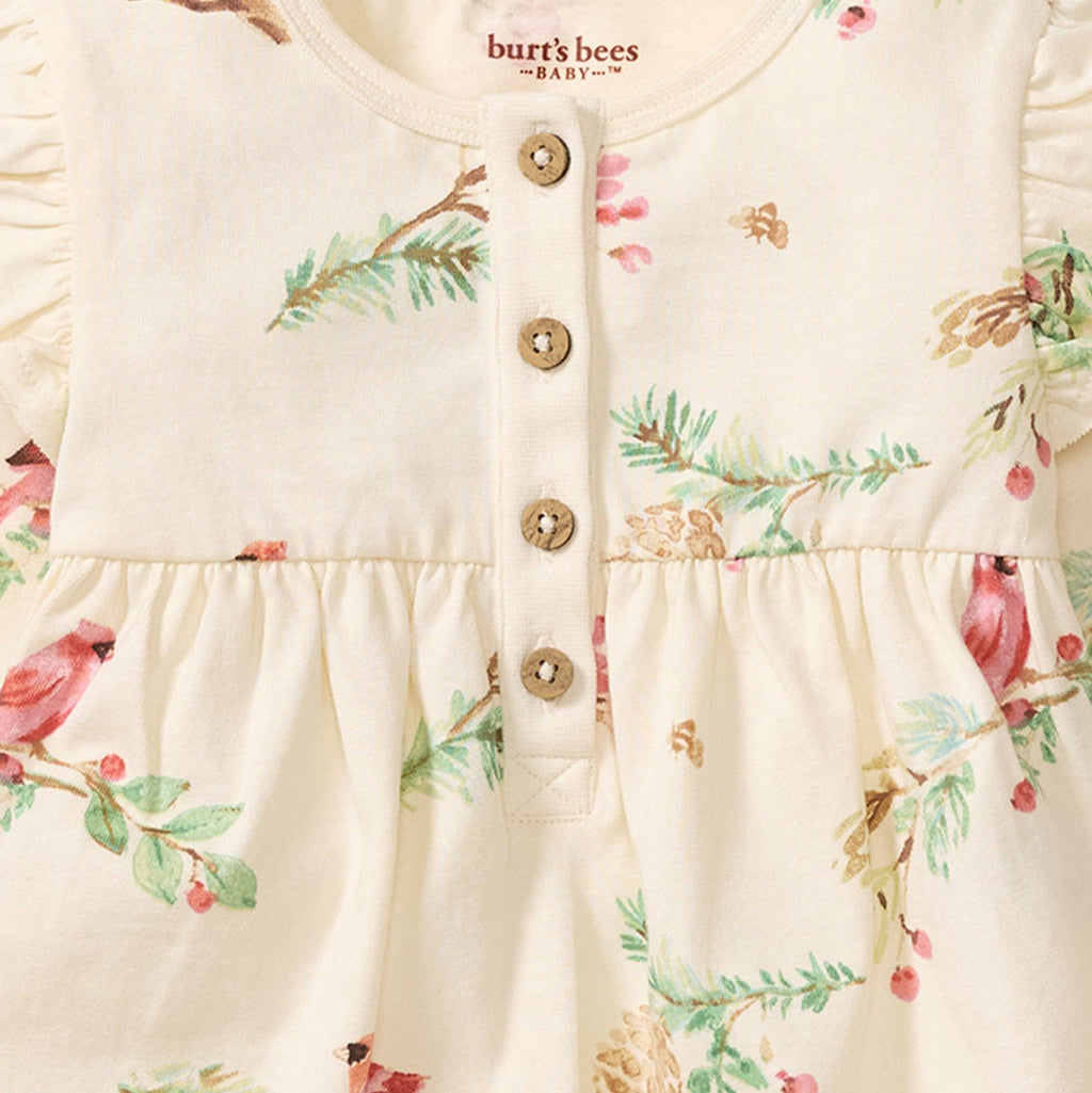 Winter Birds Baby Girls Jumpsuit