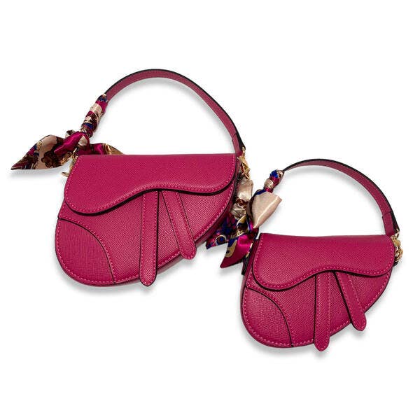 B1309 & B1342 Saddle Purse w/ Scarf (6 Colors)