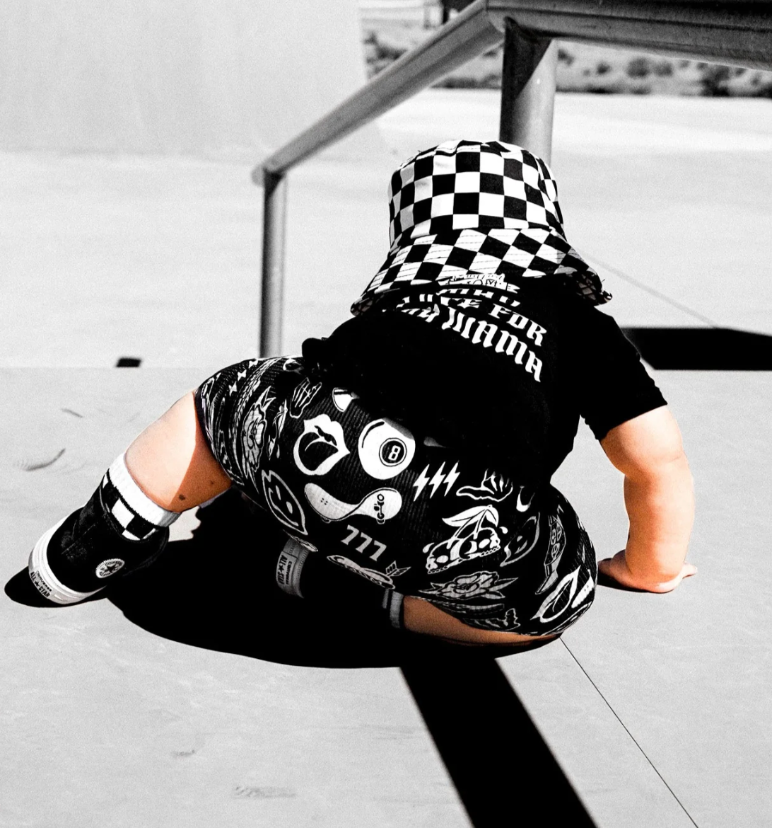 Bamboo Biker Shorts in Warped Tour [Midnight Edition]