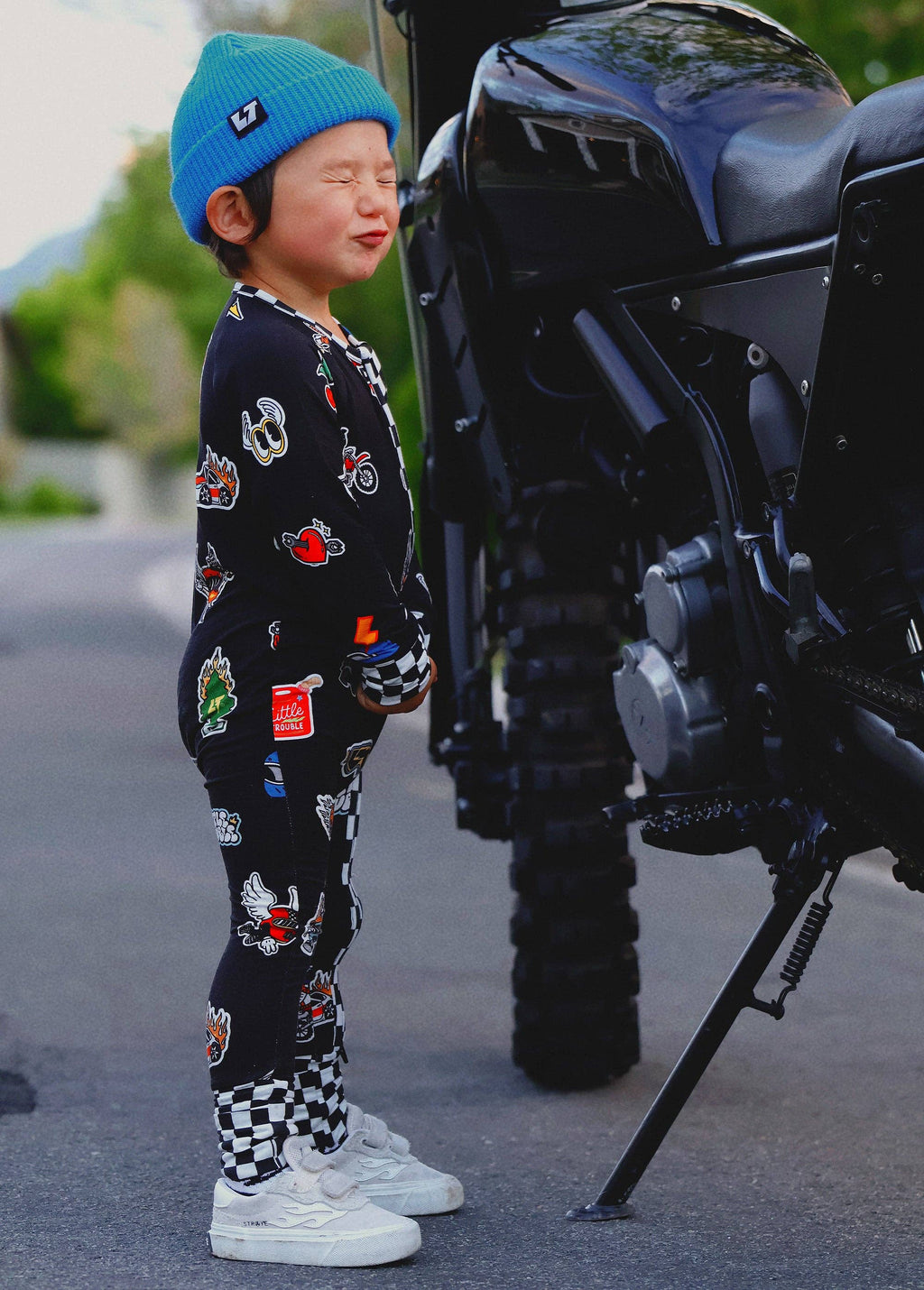 Sticker Slap Bamboo Jammies LITTLE TROUBLE