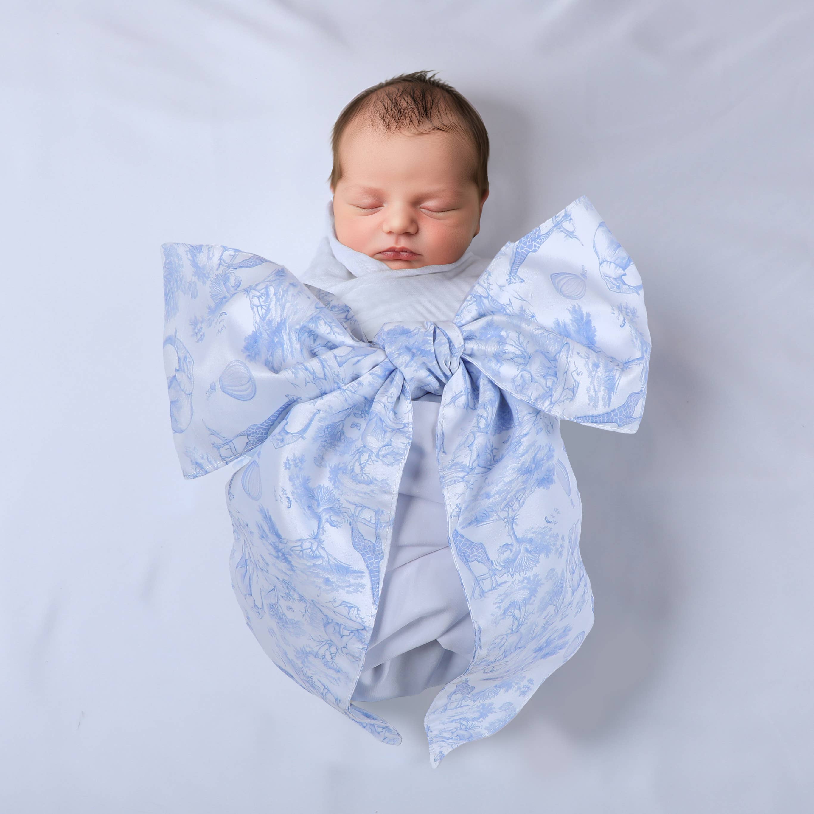 Newborn Swaddle Sash Maternity Sash Toile de Jouy Safari