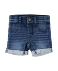 Boys Medium Wash Denim Stretch Denim Shorts