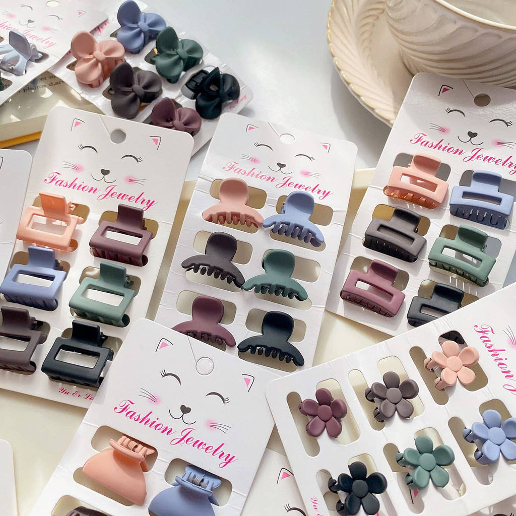 Set of 6 Small Claw Hair Clips, Simple & Chic_CWAHA0386