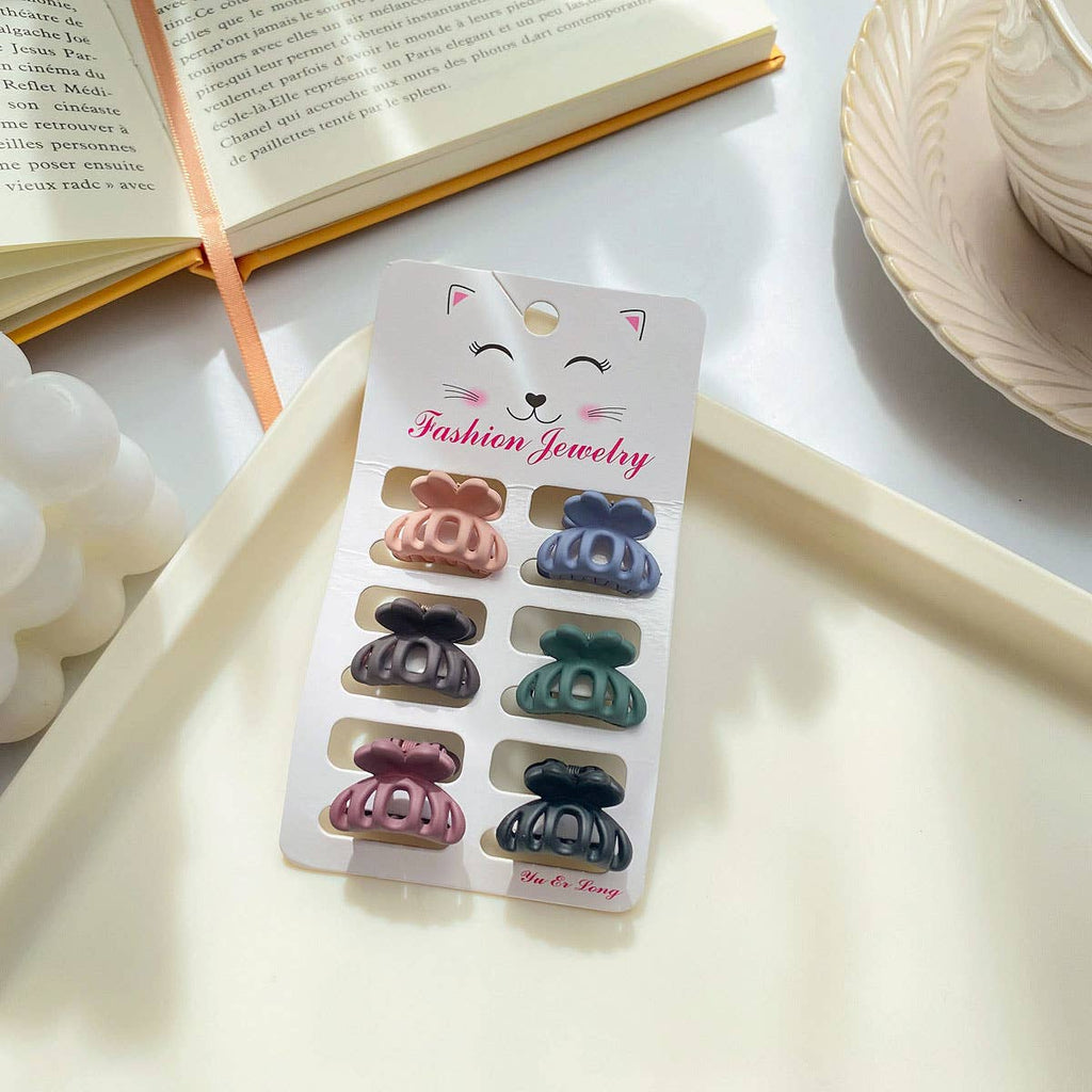 Set of 6 Small Claw Hair Clips, Simple & Chic_CWAHA0386