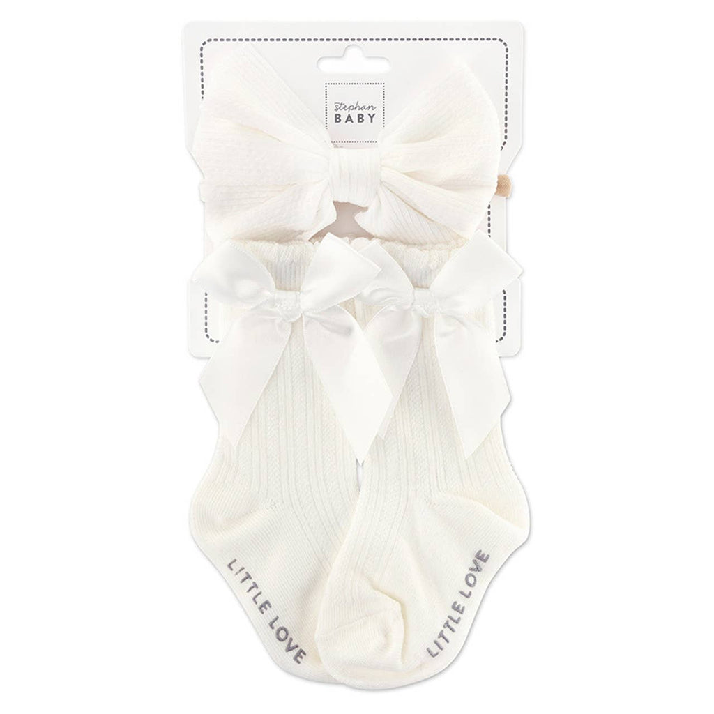 Headband & Socks Set - White