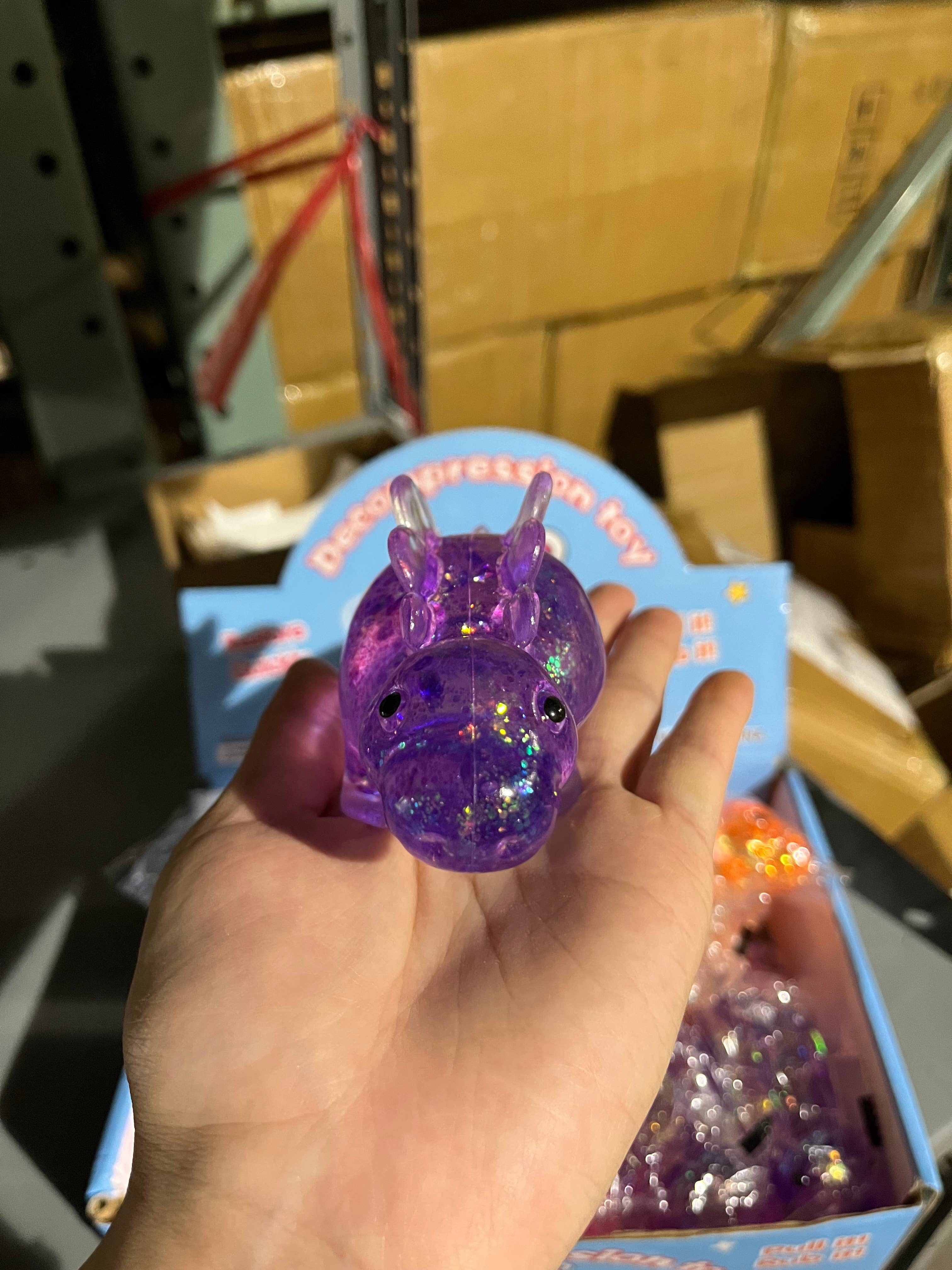 Colorful Sugar Squeeze Cute Glitter Dinosaur | A026