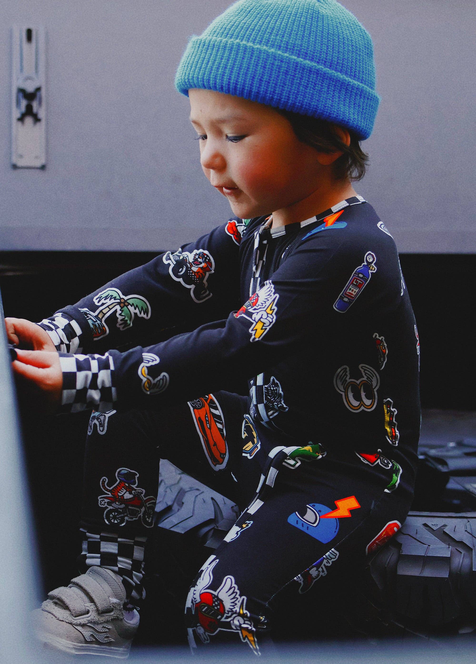 Sticker Slap Bamboo Jammies LITTLE TROUBLE