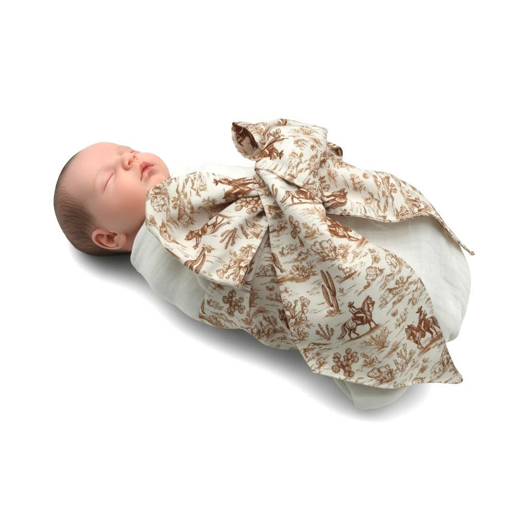 Newborn Swaddle Bow Sash Maternity Sash Western Cowboy