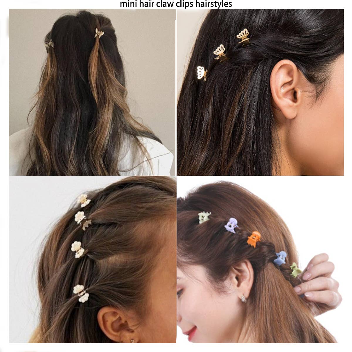 Set of 6 Small Claw Hair Clips, Simple & Chic_CWAHA0386