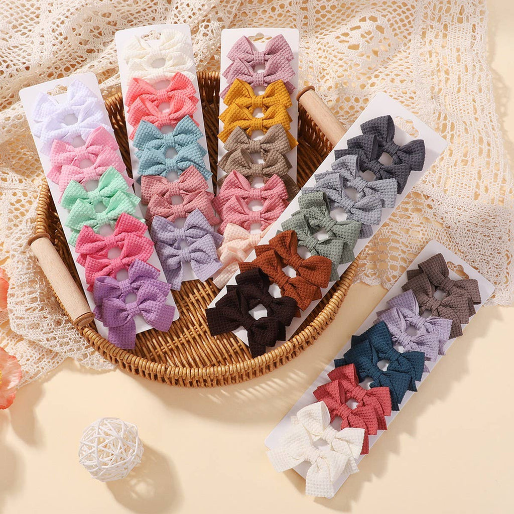 1.6" Handmade Fabric Bow Clips for Girls_CWAHA6756
