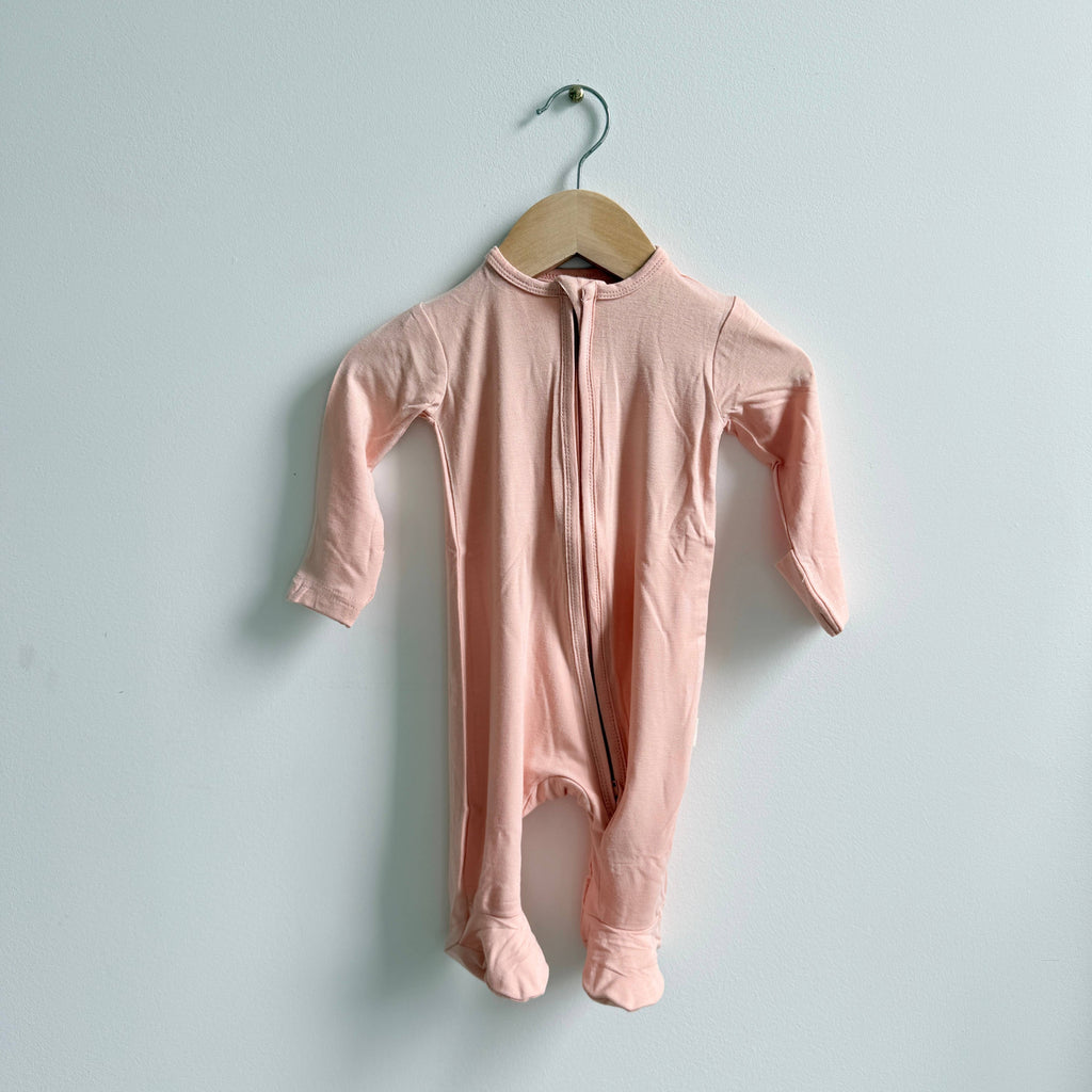 Baby Footie 2-Way Zipper – Bamboo Lounge Wear Rose